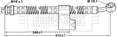 Borg & Beck BBH6799 - Гальмівний шланг autozip.com.ua