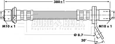 Borg & Beck BBH6752 - Гальмівний шланг autozip.com.ua