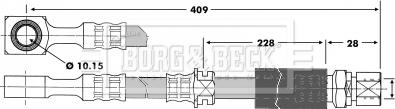 Borg & Beck BBH6705 - Гальмівний шланг autozip.com.ua