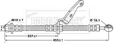 Borg & Beck BBH6783 - Гальмівний шланг autozip.com.ua