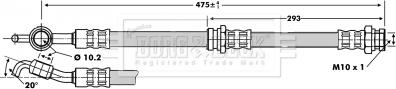 Borg & Beck BBH6726 - Гальмівний шланг autozip.com.ua