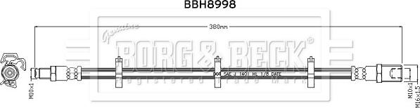 Borg & Beck BBH8998 - Гальмівний шланг autozip.com.ua