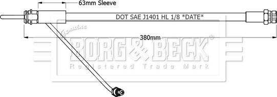 Borg & Beck BBH8942 - Гальмівний шланг autozip.com.ua