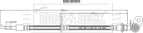 Borg & Beck BBH8989 - Гальмівний шланг autozip.com.ua