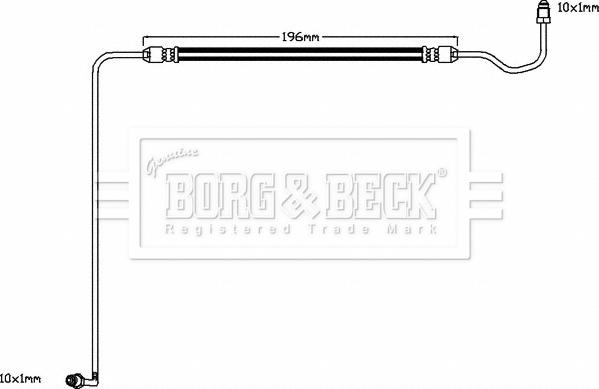 Borg & Beck BBH8590 - Гальмівний шланг autozip.com.ua