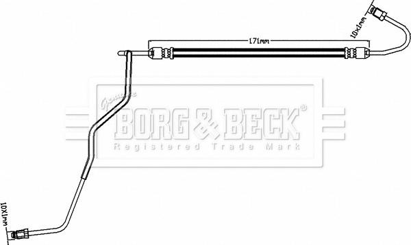 Borg & Beck BBH8591 - Гальмівний шланг autozip.com.ua