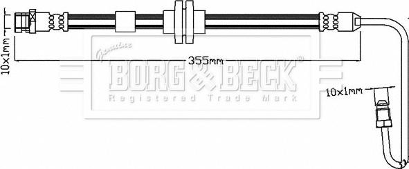 Borg & Beck BBH8592 - Гальмівний шланг autozip.com.ua