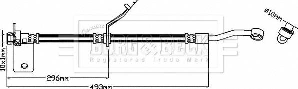 Borg & Beck BBH8521 - Гальмівний шланг autozip.com.ua