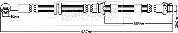 Borg & Beck BBH8040 - Гальмівний шланг autozip.com.ua