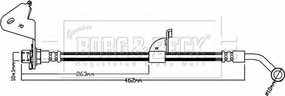 Borg & Beck BBH8051 - Гальмівний шланг autozip.com.ua