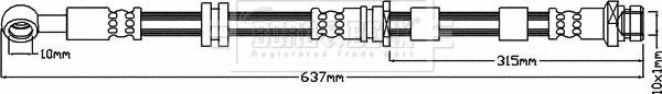 Borg & Beck BBH8039 - Гальмівний шланг autozip.com.ua