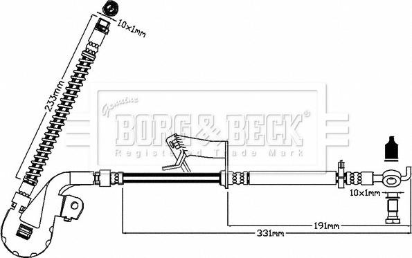 Borg & Beck BBH8191 - Гальмівний шланг autozip.com.ua