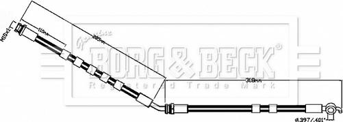 Borg & Beck BBH8855 - Гальмівний шланг autozip.com.ua