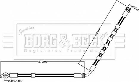 Borg & Beck BBH8852 - Гальмівний шланг autozip.com.ua