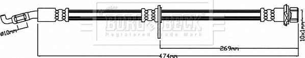 Borg & Beck BBH8227 - Гальмівний шланг autozip.com.ua