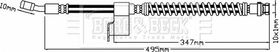 Borg & Beck BBH8791 - Гальмівний шланг autozip.com.ua