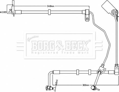 Borg & Beck BBH8741 - Гальмівний шланг autozip.com.ua