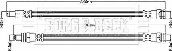 Borg & Beck BBH8753 - Гальмівний шланг autozip.com.ua