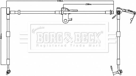 Borg & Beck BBH8739 - Гальмівний шланг autozip.com.ua