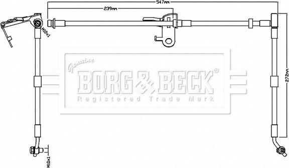 Borg & Beck BBH8738 - Гальмівний шланг autozip.com.ua