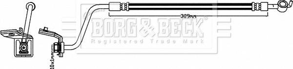 Borg & Beck BBH7996 - Гальмівний шланг autozip.com.ua