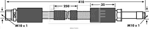 Borg & Beck BBH7909 - Гальмівний шланг autozip.com.ua