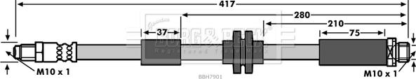 Borg & Beck BBH7901 - Гальмівний шланг autozip.com.ua