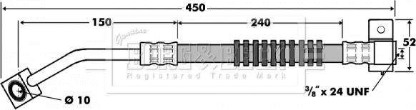 Borg & Beck BBH7412 - Гальмівний шланг autozip.com.ua