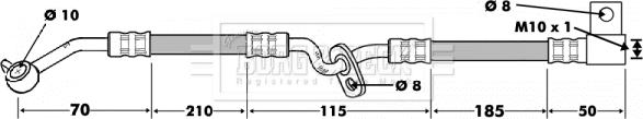 Borg & Beck BBH7482 - Гальмівний шланг autozip.com.ua