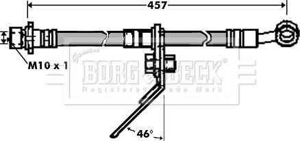 Borg & Beck BBH7435 - Гальмівний шланг autozip.com.ua