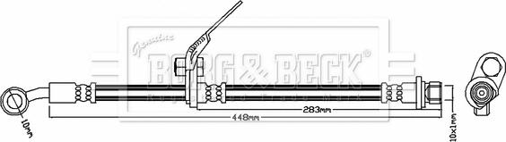 Borg & Beck BBH7436 - Гальмівний шланг autozip.com.ua