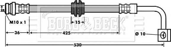 Borg & Beck BBH7473 - Гальмівний шланг autozip.com.ua