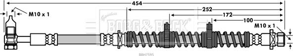 Borg & Beck BBH7595 - Гальмівний шланг autozip.com.ua