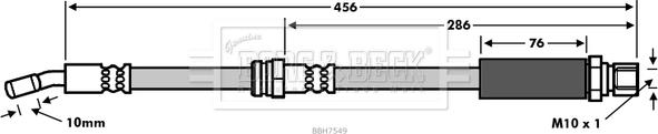 Borg & Beck BBH7549 - Гальмівний шланг autozip.com.ua