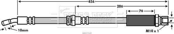 Borg & Beck BBH7548 - Гальмівний шланг autozip.com.ua