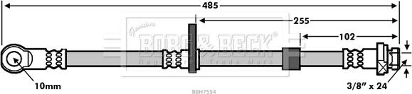 Borg & Beck BBH7554 - Гальмівний шланг autozip.com.ua