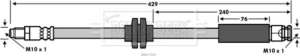 Borg & Beck BBH7569 - Гальмівний шланг autozip.com.ua