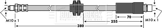 Borg & Beck BBH7567 - Гальмівний шланг autozip.com.ua