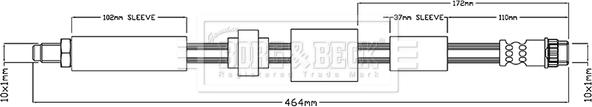 Borg & Beck BBH7516 - Гальмівний шланг autozip.com.ua