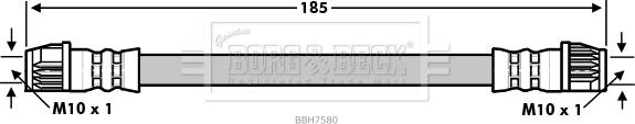 Borg & Beck BBH7580 - Гальмівний шланг autozip.com.ua