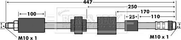 Borg & Beck BBH7530 - Гальмівний шланг autozip.com.ua