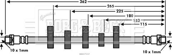 Borg & Beck BBH7537 - Гальмівний шланг autozip.com.ua