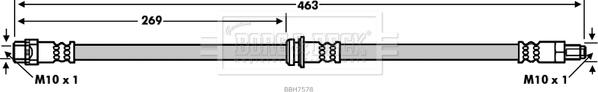 Borg & Beck BBH7578 - Гальмівний шланг autozip.com.ua