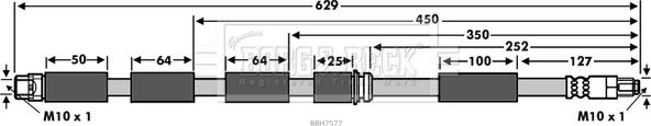 Borg & Beck BBH7577 - Гальмівний шланг autozip.com.ua