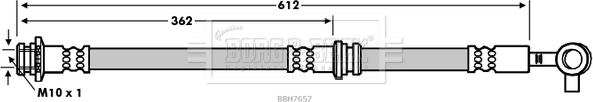 Borg & Beck BBH7657 - Гальмівний шланг autozip.com.ua