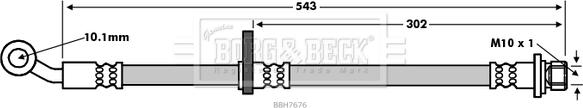 Borg & Beck BBH7676 - Гальмівний шланг autozip.com.ua