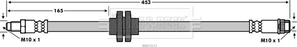 Borg & Beck BBH7672 - Гальмівний шланг autozip.com.ua