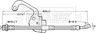 Borg & Beck BBH7056 - Гальмівний шланг autozip.com.ua