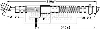 Borg & Beck BBH7033 - Гальмівний шланг autozip.com.ua