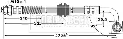 Borg & Beck BBH7070 - Гальмівний шланг autozip.com.ua